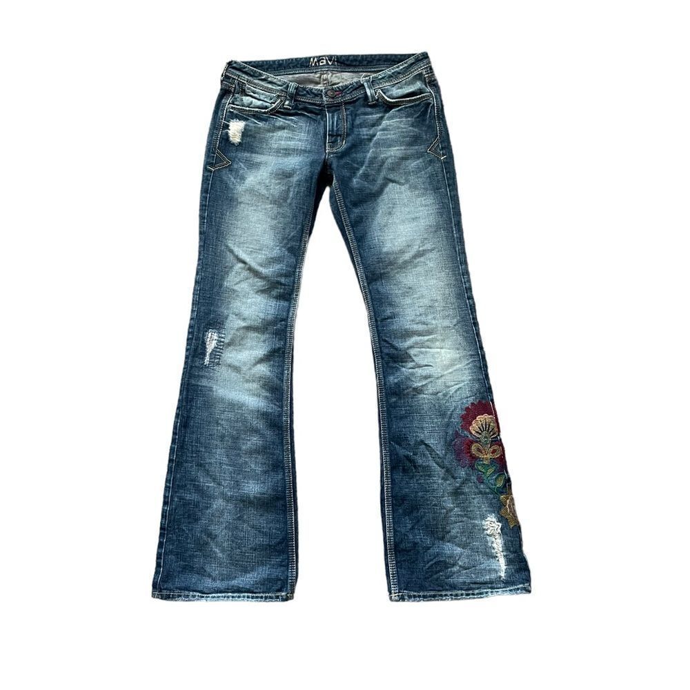 Mavi Anne Low Rise Boot Cut Embroidered Jeans Size 30